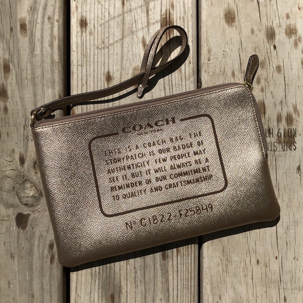 Gold Coach Wristlet